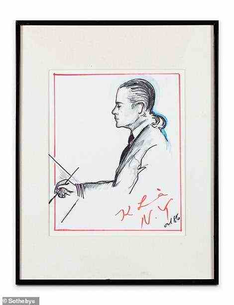A self-portrait by Lagerfeld himself sold for ¿107,100 ($120,580)