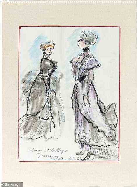 Art was a top seller, fetching thousands apiece. One piece of two ladies of high society sold for ¿37,800 ($42,563)