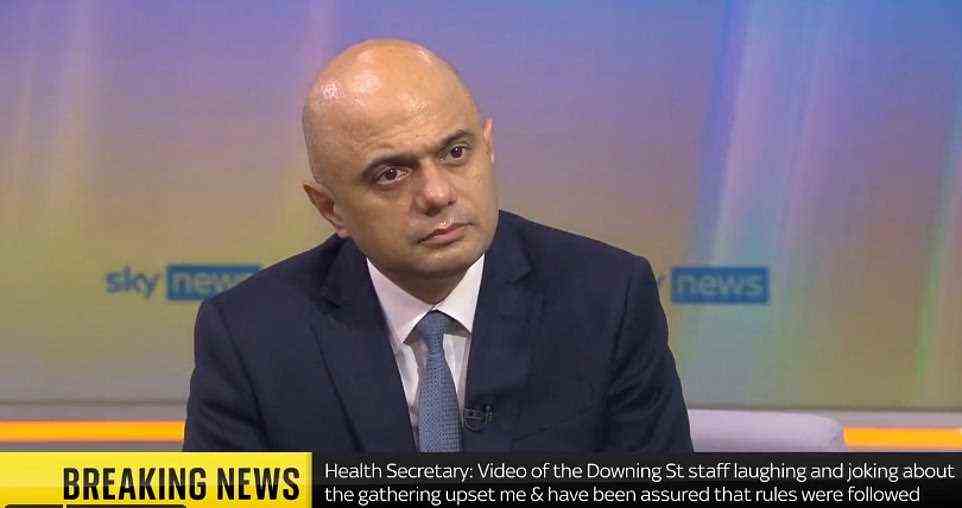 In signs of Cabinet tensions, Sajid Javid this morning dismissed a hint from the PM that mandatory vaccination might be looked at in future, saying that would be 'ethically wrong'