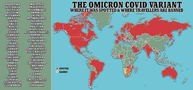 Die Omicron-Variante wurde in über 50 Ländern nachgewiesen und verbreitet sich schnell in Südafrika, Großbritannien und anderswo