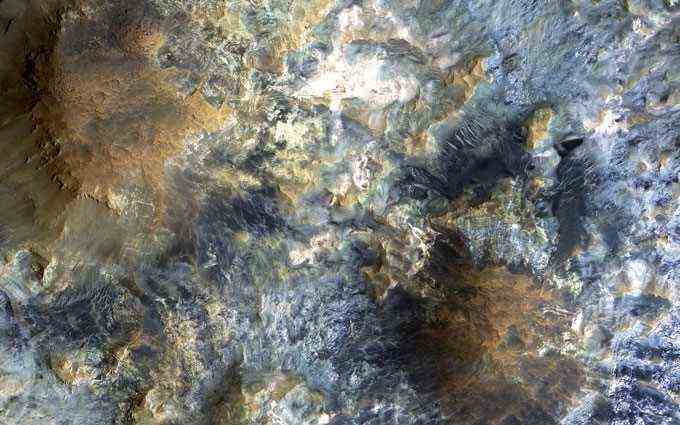 Luftbild der Region Mawrth Vallis des Mars