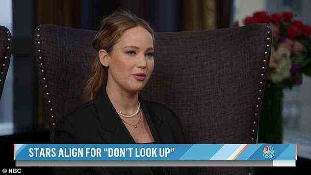 In der Mitte stecken geblieben: An anderer Stelle im Interview von Today sagte Jennifer Lawrence, dass Don't Look Up die „Hilflosigkeit“ verkörpert, die sie gegenüber wichtigen Weltthemen empfindet