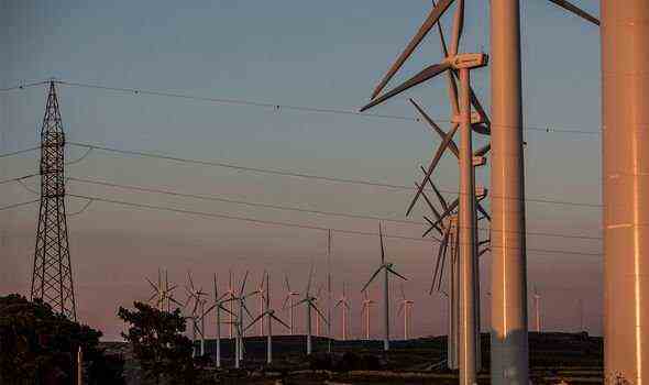 Windturbinen: Eine kürzliche Windflaute in Großbritannien führte dazu, dass die Turbinen weniger Energie als normal produzierten