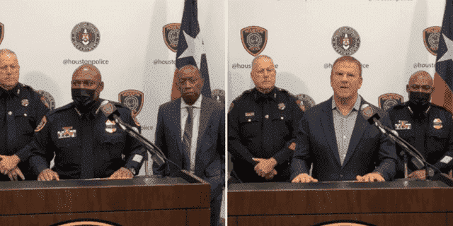 Houston Police Department kündigt Belohnung für Informationen an, die zur Festnahme eines Verdächtigen führen. 