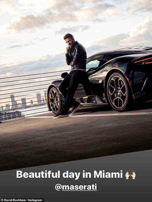 Wow: Unter seinem Beitrag schrieb er: „Ich mache eine Spritztour … Danke @maserati, dass du geholfen hast, zwei meiner Lieblingssachen, schöne Autos und Miami für diesen unglaublichen MC20 zu kombinieren.“