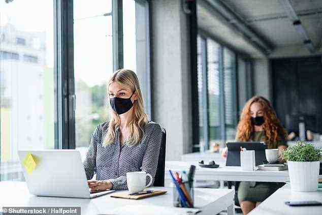 Nationwide polls taken in September found that 89 per cent of Britons said they were still wearing a mask when they left the house most days ¿ down from 98 per cent in May (stock photo)
