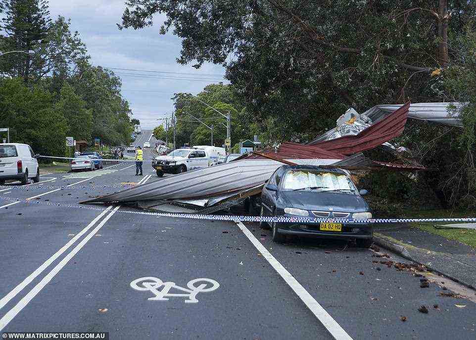 Pictures show the devastation caused by the choatic storm with carnage scattered across Sydney's picturesque coastline
