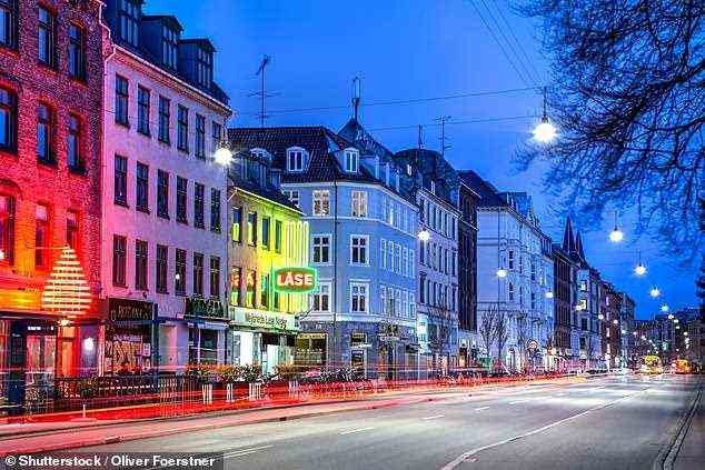 Eine Straße in Norrebro, die von Time Out als eines der coolsten Viertel der Welt eingestuft wurde