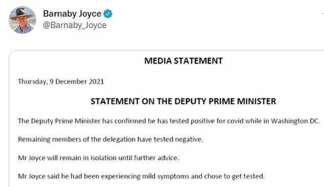 Herr Joyce gab die Nachricht in einer von seinen Mitarbeitern veröffentlichten und auf Twitter veröffentlichten Erklärung bekannt