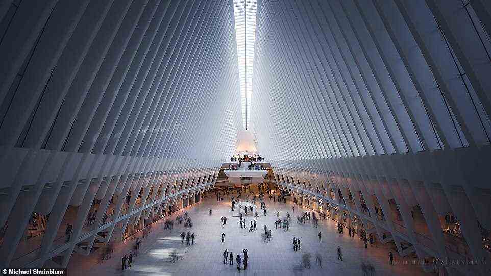 Michaels Video zeigt die Oculus-Halle des Verkehrsknotenpunkts World Trade Center