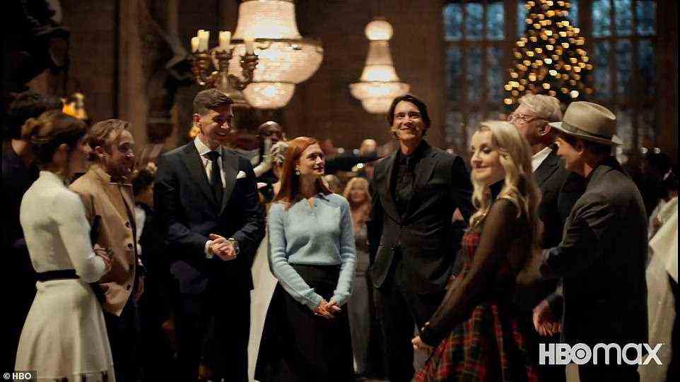 The Great Hall; Bonnie Wright (Ginnie Weasley), Tom Felton (Draco Malfoy) were seen in a scene from the trailer