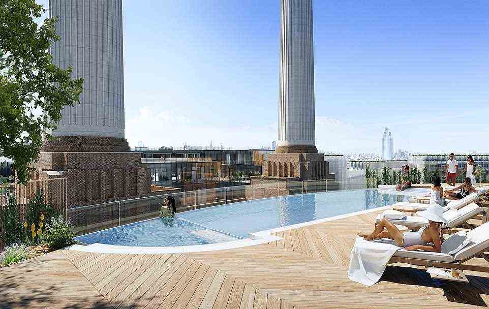 The high life: The above rendering shows the rooftop pool being planned for Art’otel in Battersea, London