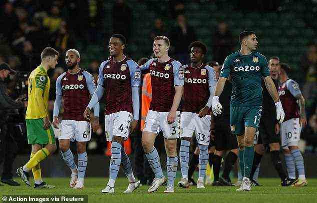 Villa hat seit dem Sieg gegen Norwich am 14. Dezember nicht mehr gespielt - sie spielen das nächste Mal am zweiten Weihnachtstag
