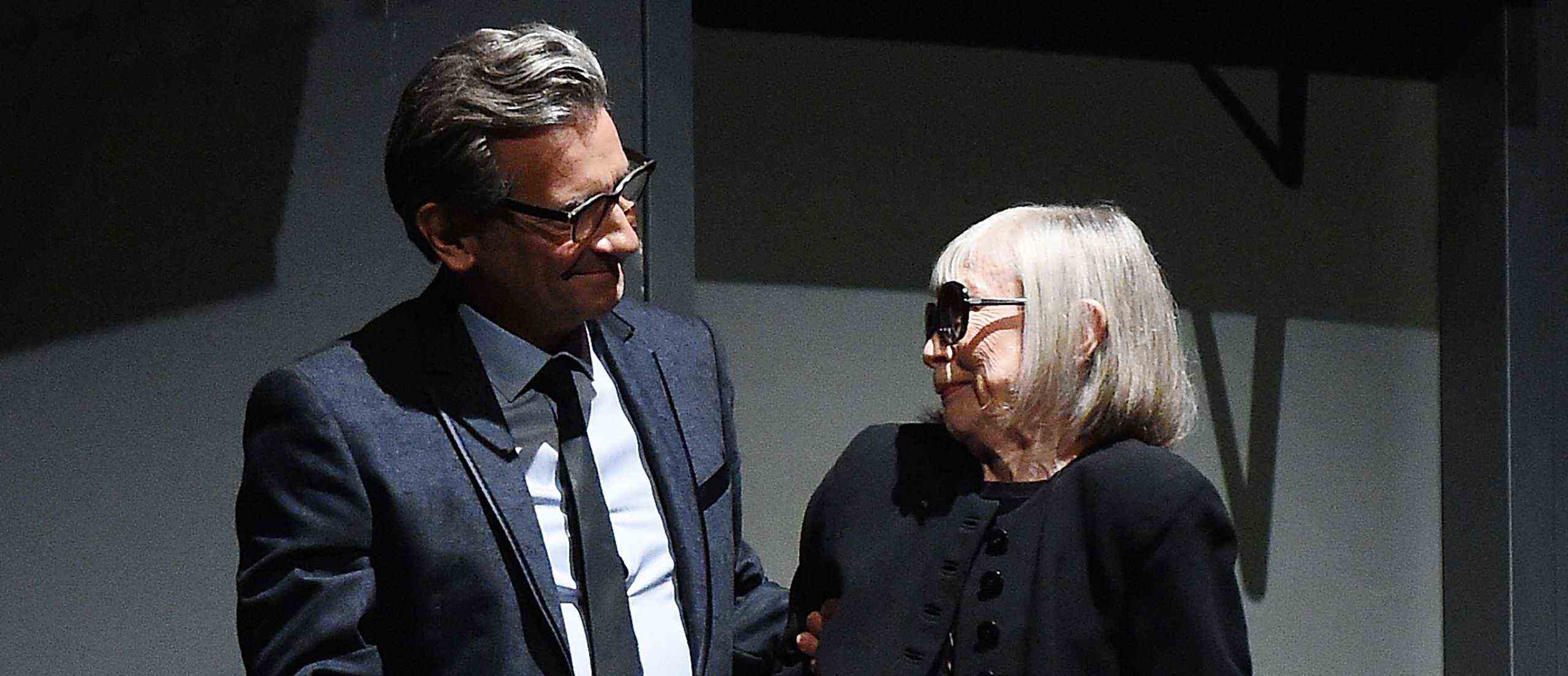 NEW YORK, NY - 11. Oktober: Regisseur Griffin Dunne und Autorin Joan Didion besuchen die 55. New York Film Festival Präsentation von- 