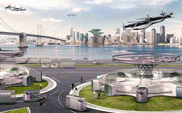 Hoch in der Luft: Die Zukunftsvision der Hyundai Motor Group mit Flugtaxis, die Passagiere durch die Städte befördern