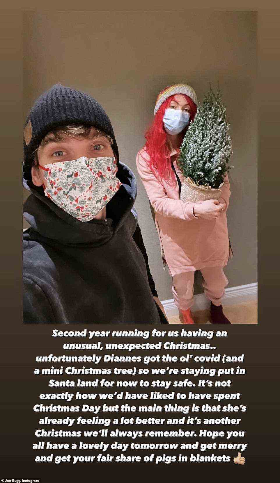 Oh no! On Christmas Eve, the YouTuber shared that they will be spending Christmas Day in Lapland as Dianne has tested positive for Covid-19