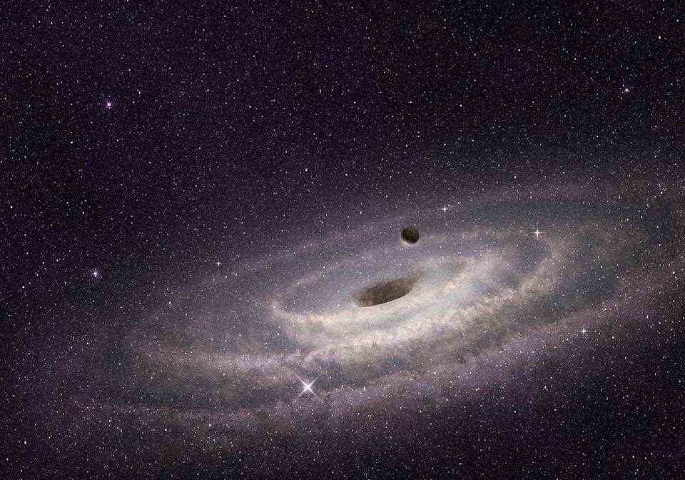 Supermassereiches Schwarzes Loch im Zentrum der Spiralgalaxie