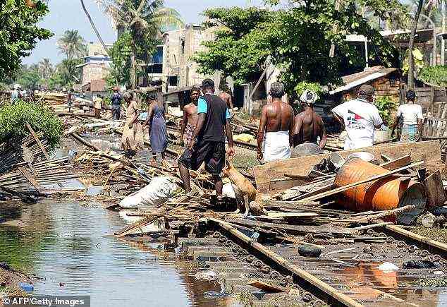 Thousands lost their homes and entire villages were completely destroyed by the tsunami