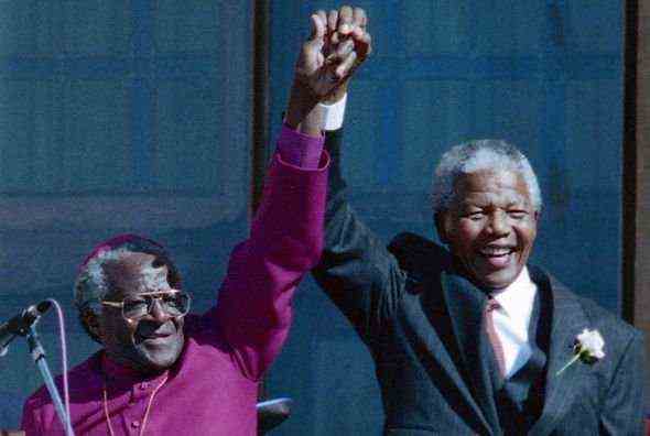 Erzbischof Desmond Tutu Nelson Mandela