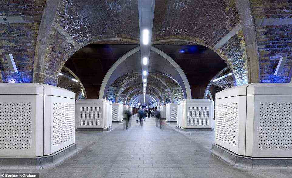 LONDON BRIDGE -- A wider pedestrian route at London Bridge station was created below the platforms through the Western Arcade to Joiner Street and the Underground station during the major £1billion redevelopment between 2009 and 2017. This change meant relocating the existing shops into renovated barrel vaults set back from the arcade on either side