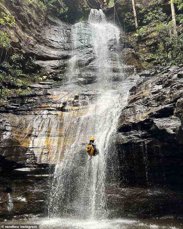 Der Empress Canyon 30 Meter über den Wasserfällen ist auch ein beliebter Ort zum Abseilen und Canyoning