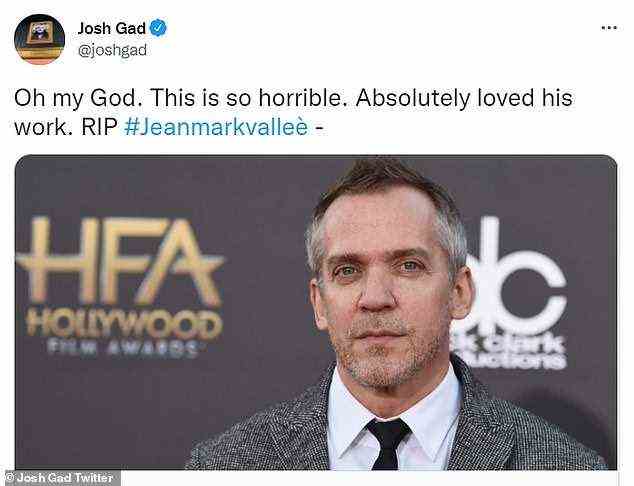 He was a fan: Josh Gad of Frozen fame wrote, 'Oh my God. This is so horrible. Absolutely loved his work. RIP'