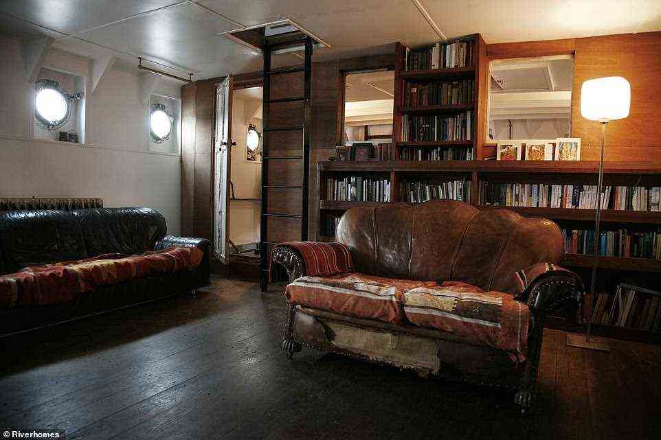 The accommodation consists of six bedrooms, four of which are crew cabins, complete with the original 1930's mahogany furniture (pictured) and one of them is en suite