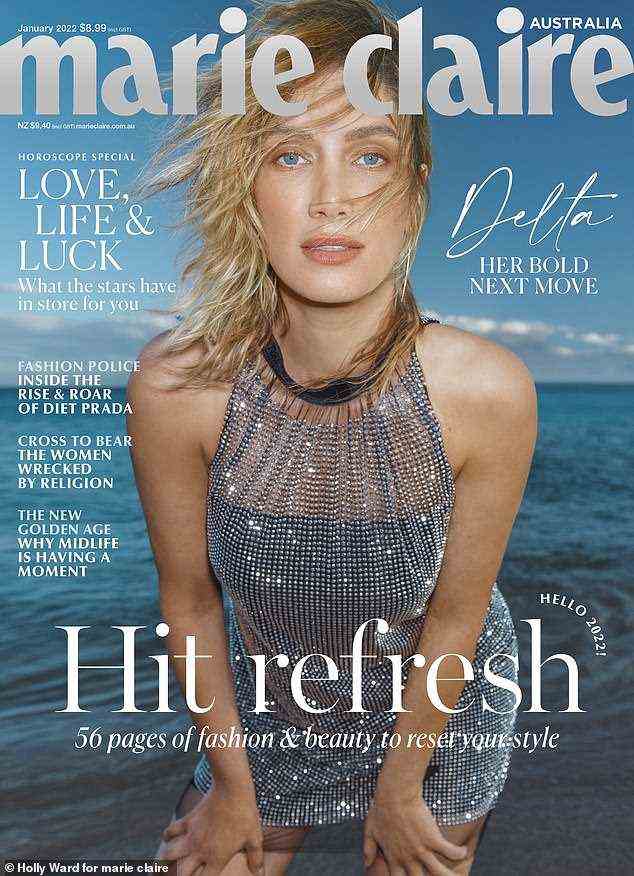 Atemberaubend!  Delta Goodrem ziert das Cover der Januar-Ausgabe von Marie Claire Australia