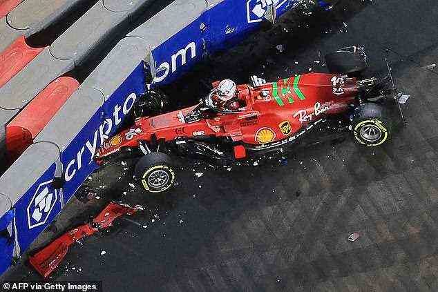 Charles Leclerc erlitt einen schweren Unfall, bei dem er spät im Training seinen Ferrari zerstörte