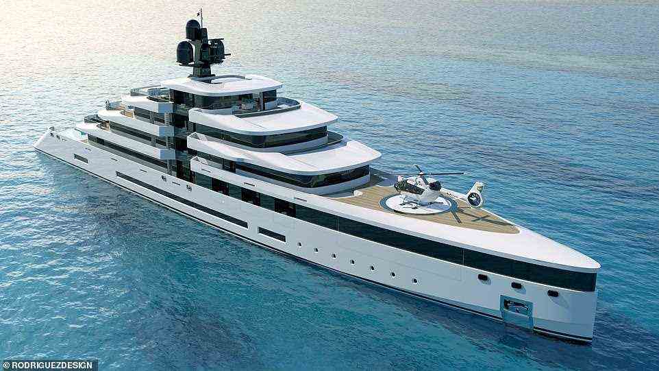 Die oben abgebildete „Malena“ ist ein neues Yachtkonzept des Marinearchitekturbüros Rodriguez Design