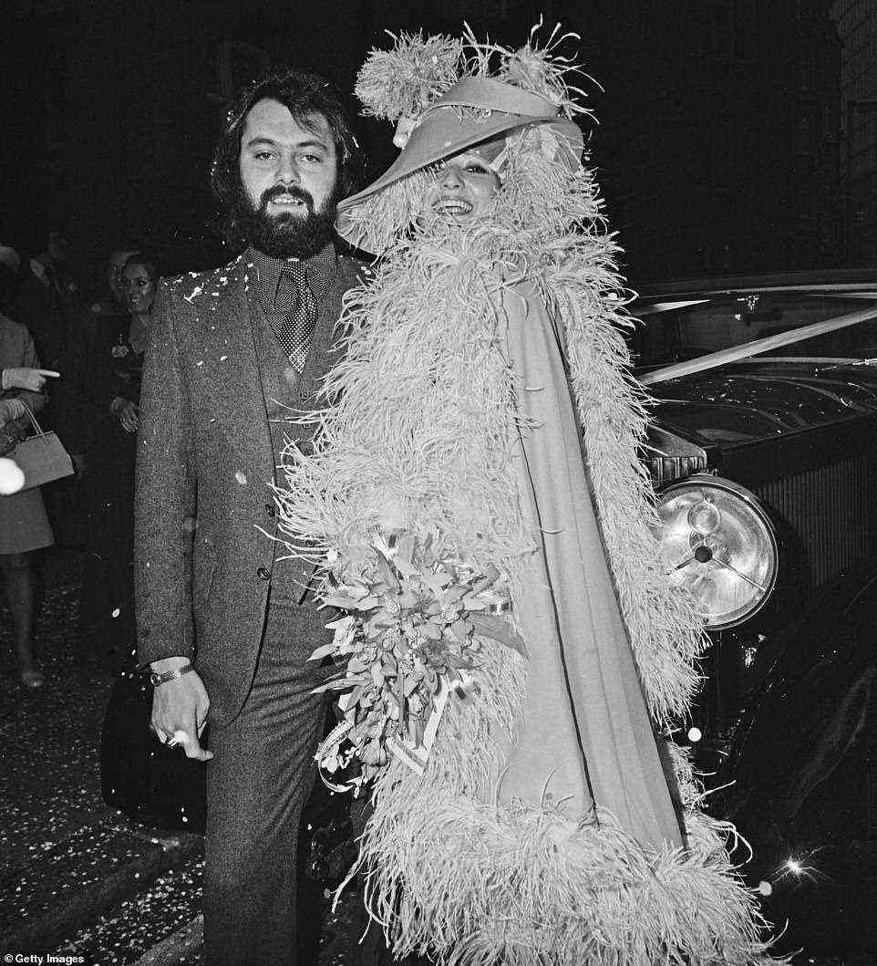 Rock 'n' roll king: Led Zeppelin's hellraising tour manager Richard Cole has died of cancer, aged 75. Pictured, at his wedding to former bunny girl Marilyn Woolhead in London in 1974. As well as arranging the band's security and transportation on the road, he was also tasked with ensuring the band's needs were met off stage. This included 'escorting girls to the rooms of the band and keeping Zeppelin nourished with drugs,' he wrote in his explosive 1992 memoir