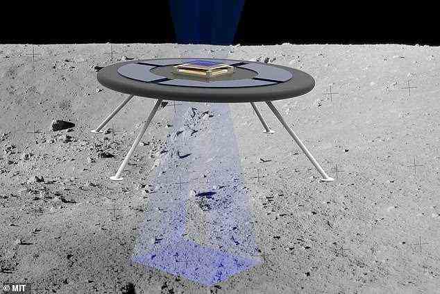 Das Gerät, das einer klassischen fliegenden Untertasse ähnelt, nutzt das elektrische Feld, das sich auf dem Mond und anderen luftlosen Körpern wie Asteroiden aufbaut