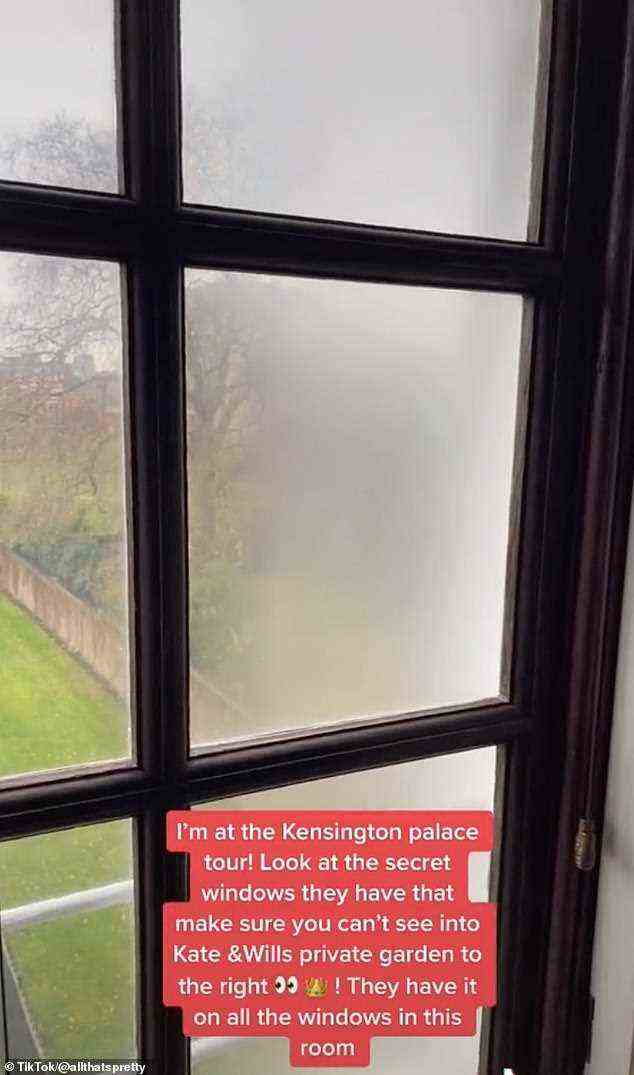 Royal-Fan Laura-Ann Barr aus Nordirland bemerkte den subtilen Trick während einer Tour durch die Gärten und teilte Filmmaterial der „geheimen Fenster“ auf ihrem TikTok-Konto
