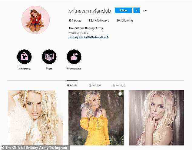Dormant: The Matches Sänger folgt sogar dem offiziellen Britney Army @britneyarmyfanclub, der seit 2019 nicht mehr gepostet hat