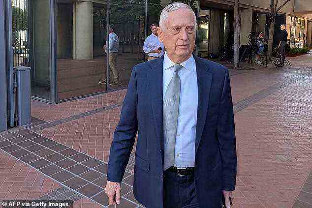 James Mattis is seen on September 22, arriving in court in San Jose to testify against Holmes
