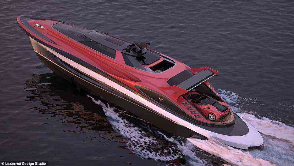 Das Boot, das von 6.600 Brems-PS-Motoren angetrieben wird, hat genug Kraft, um 75 Knoten zu erreichen - etwa 85 Meilen pro Stunde