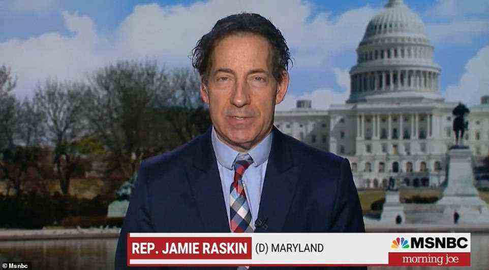 Democratic Rep. Jamie Raskin is among those pushing for prime-time hearings on Jan. 6 riot