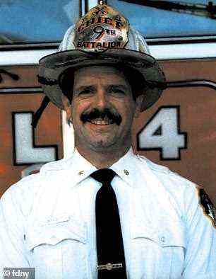 FDNY Battalion Chief Edward Geraghty was an 18-year veteran and a trainer at the NY Fire Academy. He was  45 years old when he was killed on 9/11. His widow Mary, now 61, told DailyMail.com she was almost too upset by Kamala Harris's comparison to comment.