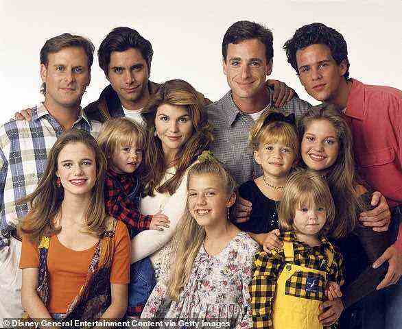 Full House: Saget played 'America's dad' Danny Tanner on the show which aired from 1987 to 1995; cast photo taken 1993