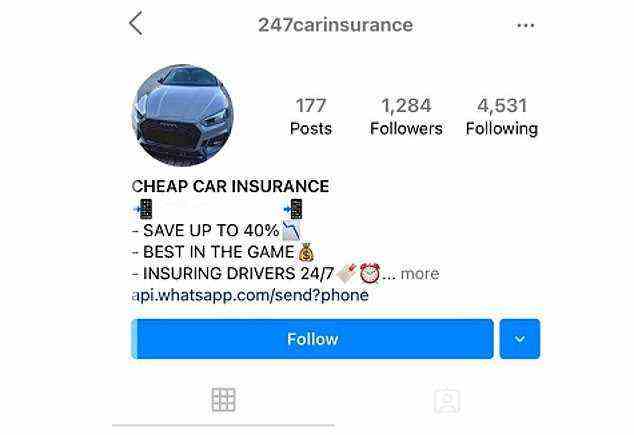 Betrug: Ein Ghost-Broker auf Instagram bietet günstige Autoversicherungen an