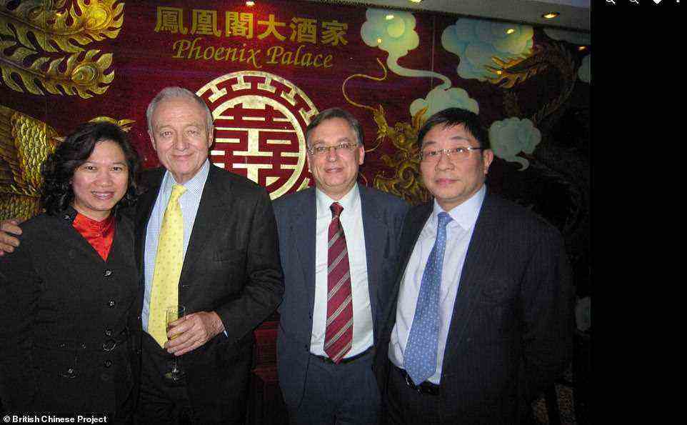 A warning memo was sent to all MPs and peers in Westminster today by the Speaker's Parliamentary security team, with an attached alert saying Ms Lee, pictured here with former London mayor Ken Livingstone (second left) in 2012, was 'knowingly engaged in political interference activities on behalf of the United Front Work Department of the Chinese Communist Party'