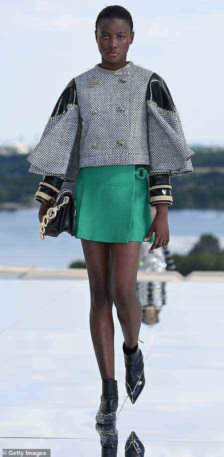 Janet Jumbo walks the runway during the Louis Vuitton 2022
