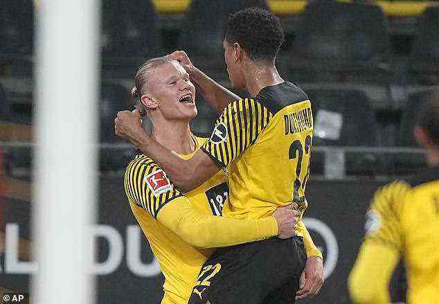 Haaland traf am Freitagabend beim 5:1-Sieg der Dortmunder gegen Freiburg doppelt