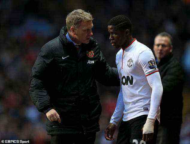 Evra said Wilfried Zaha (right)'s Manchester United career was ruined by rumours he had an affair with David Moyes' (left) daughter
