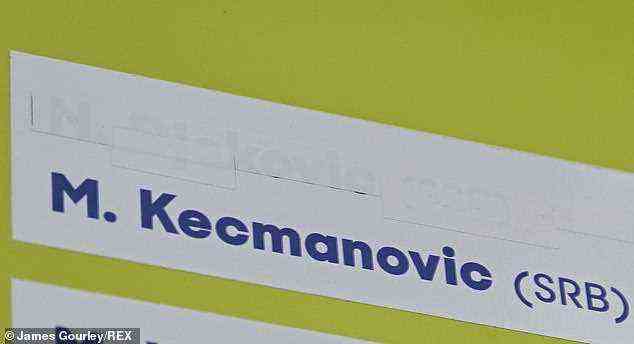 Novak Djokovic's name is taped over (pictured) on the official draw for the Australian Open Grand Slam  after the former top seed was ordered to leave the country