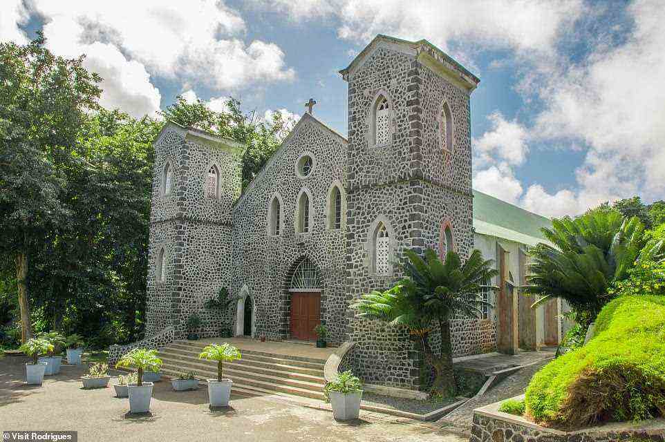 The St. Gabriel Cathedral, located in the town of St Gabriel. According to Sarah, you can easily explore Rodrigues by car or foot
