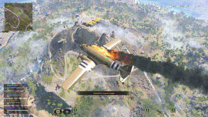 Flying over Peak in Warzone.