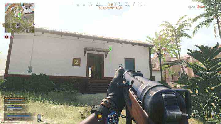 Pinging a house in Warzone.