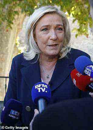 Marine Le Pen von der rechtsextremen National Rally