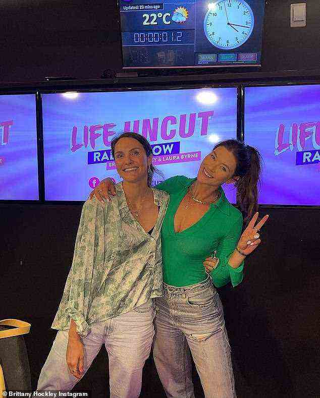 Podcasters: She has since found success with her podcast Life Uncut, which she hosts alongside fellow Bachelor alum Laura Byrne (left)